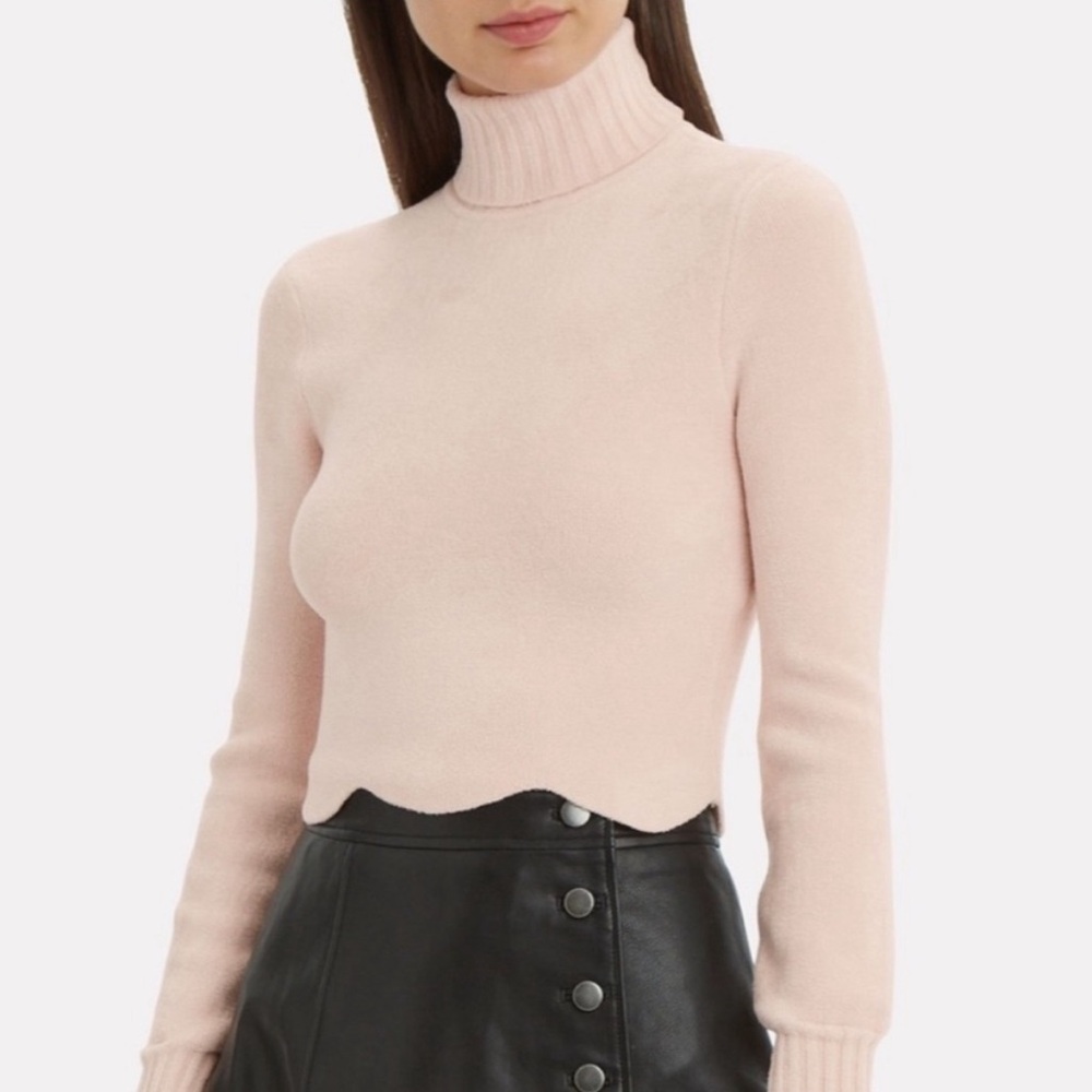 Ronny Kobo Collection Pink Turtleneck Sweater